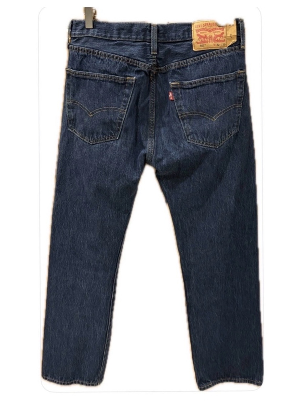 Levi's 501 Straight Leg Button Fly High Rise Denim Jeans W32 L29 - Picture 2 of 8